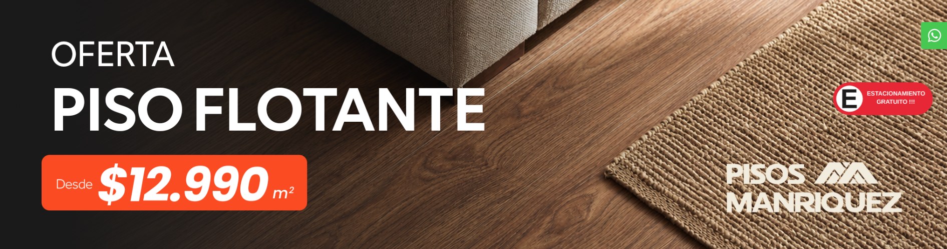 Oferta piso flotante desde $12.990 m2